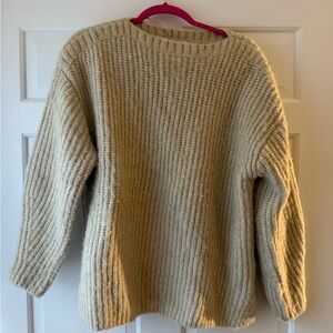 Zara Cozy Chunky Knit Cream Sweater
